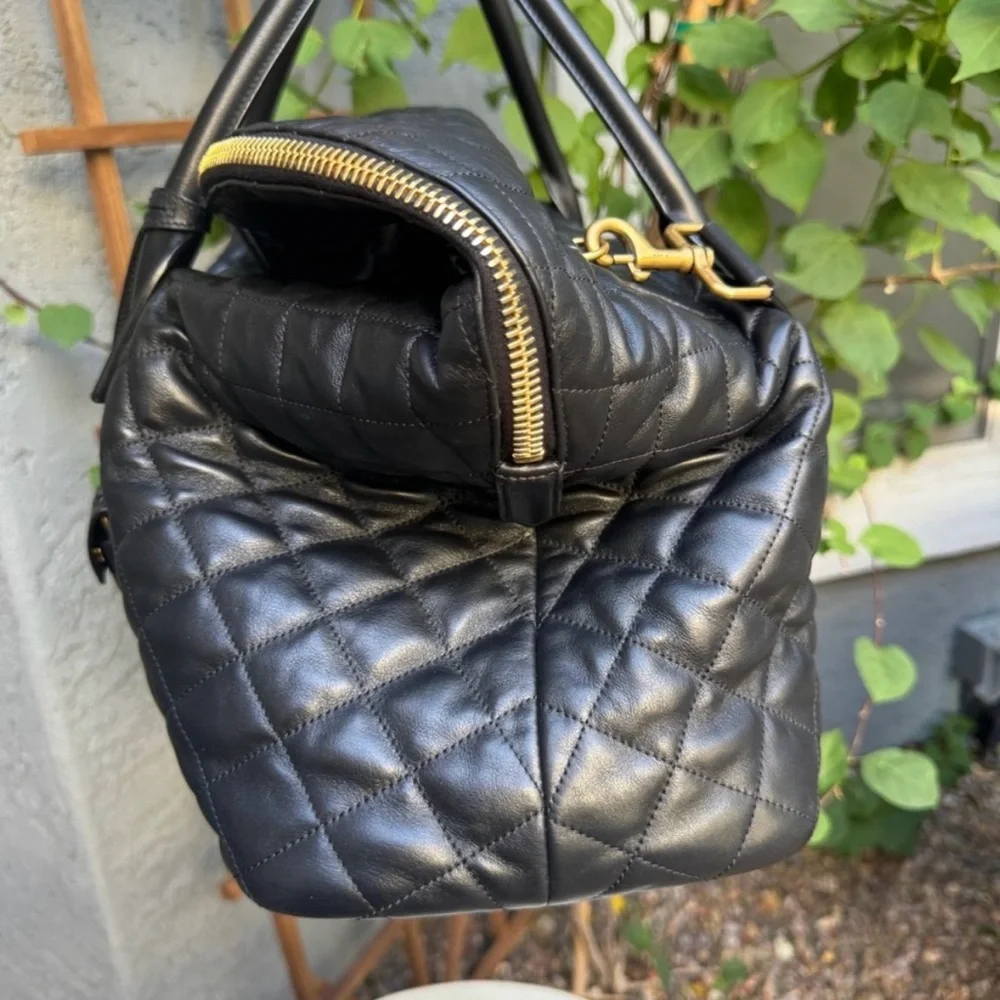 🔥 YSL - Saint Laurent ES Giant Travel Weekender Bag in quilted leather - Picture 7 of 15